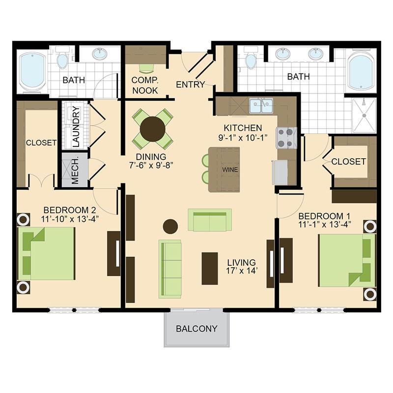 2 Bedroom Luxury Condo Floor Plans Luxury Bedrooms Ideas